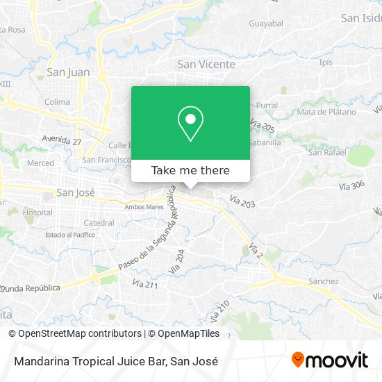 Mandarina Tropical Juice Bar map