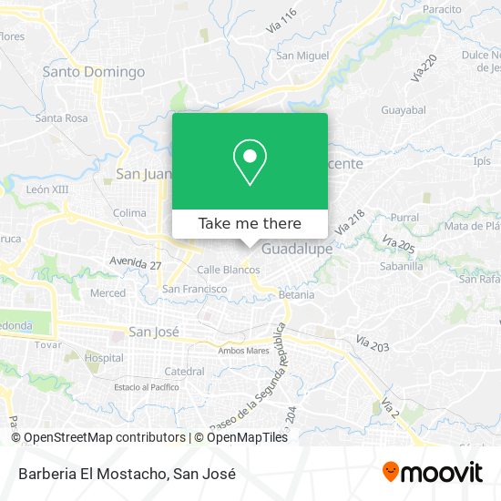 Barberia El Mostacho map