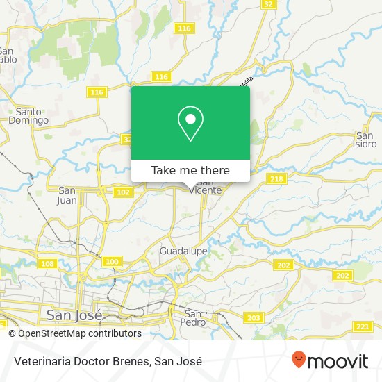Veterinaria Doctor Brenes map