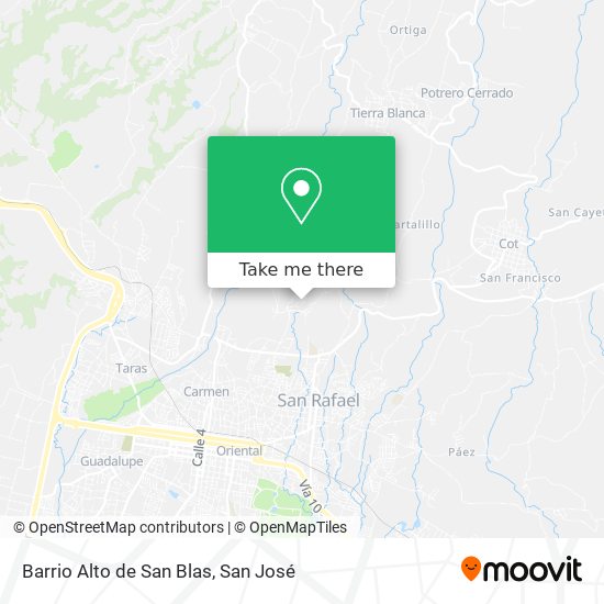 Barrio Alto de San Blas map