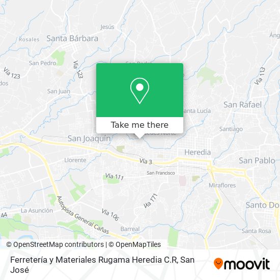 Ferretería y Materiales Rugama Heredia C.R map