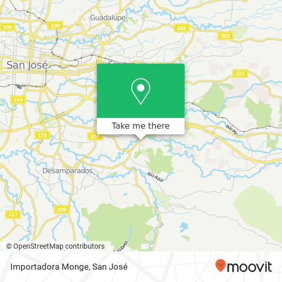 Importadora Monge map