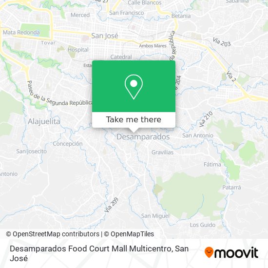 Desamparados Food Court Mall Multicentro map