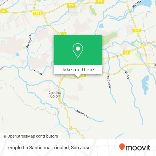 Mapa de Templo La Santisima Trinidad