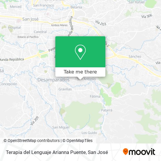 Terapia del Lenguaje Arianna Puente map