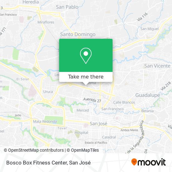 Bosco Box Fitness Center map