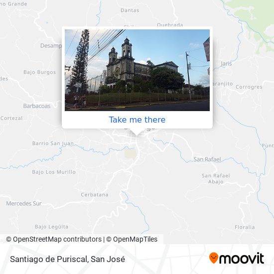 Mapa de Santiago de Puriscal
