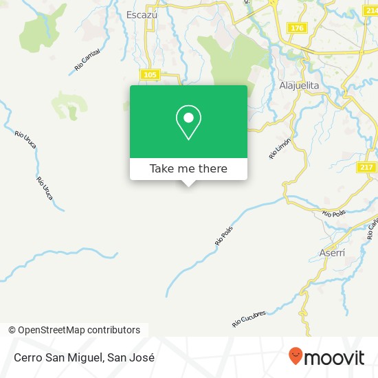 Cerro San Miguel map