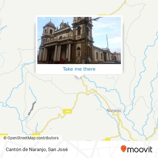 Cantón de Naranjo map