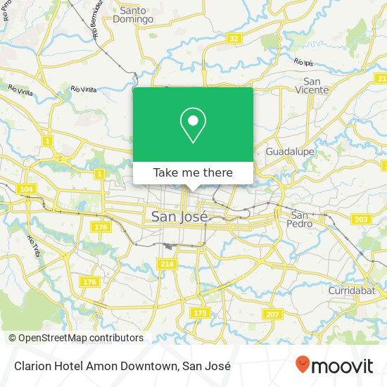 Clarion Hotel Amon Downtown map