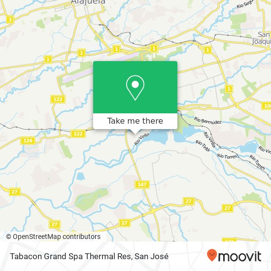 Tabacon Grand Spa Thermal Res map