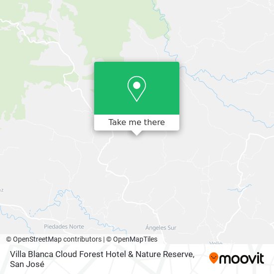 Villa Blanca Cloud Forest Hotel & Nature Reserve map