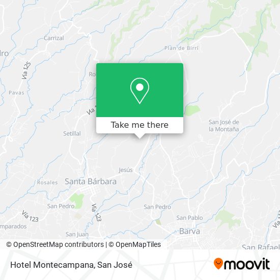 Hotel Montecampana map