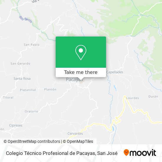 Colegio Técnico Profesional de Pacayas map