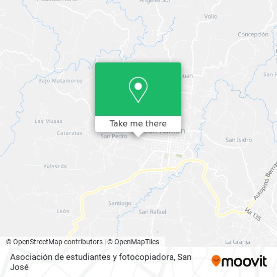 Asociación de estudiantes y fotocopiadora map