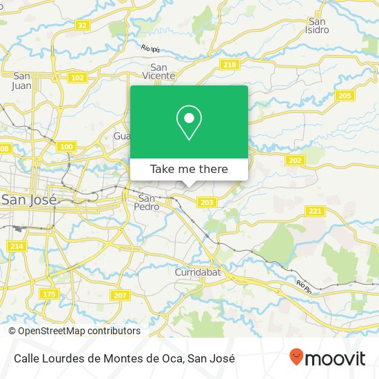 Mapa de Calle Lourdes de Montes de Oca