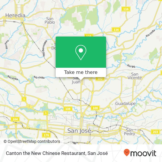 Canton the New Chinese Restaurant map