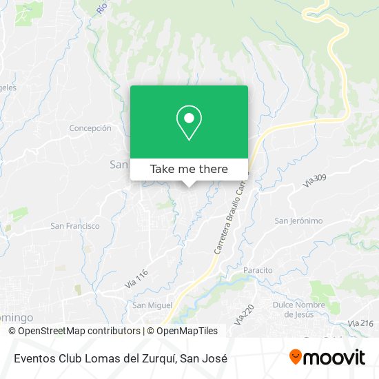 Eventos Club Lomas del Zurquí map