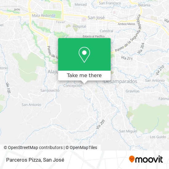 Parceros Pizza map