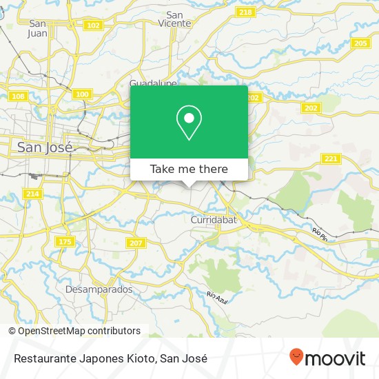 Restaurante Japones Kioto, Avenida 26 Curridabat, 11801 map