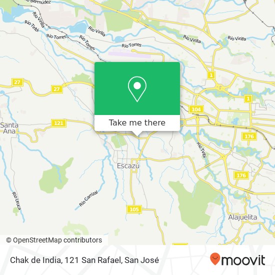 Chak de India, 121 San Rafael map