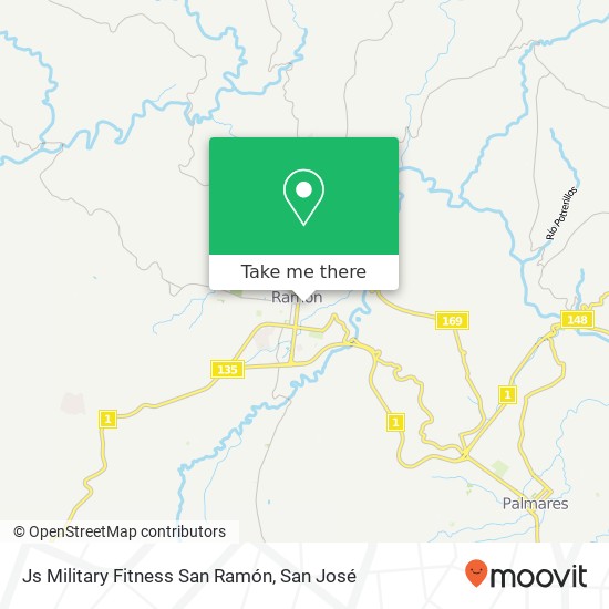 Js Military Fitness San Ramón map