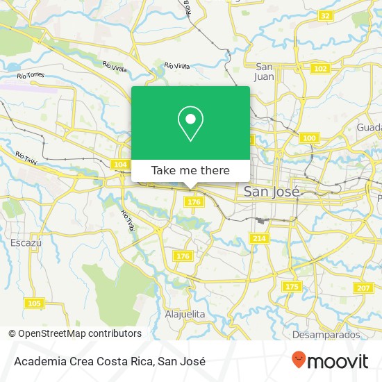 Academia Crea Costa Rica map