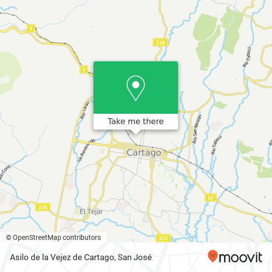 Mapa de Asilo de la Vejez de Cartago