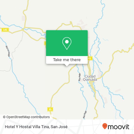 Hotel Y Hostal Villa Tina map