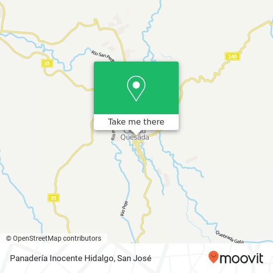 Panadería Inocente Hidalgo map