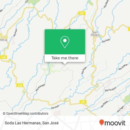 Soda Las Hermanas map