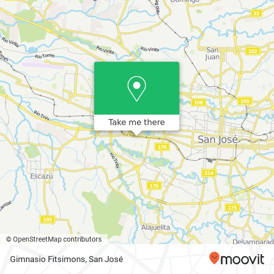 Gimnasio Fitsimons map