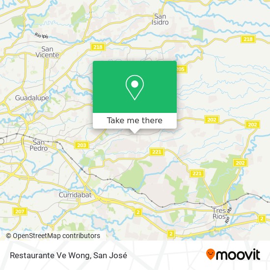 Mapa de Restaurante Ve Wong