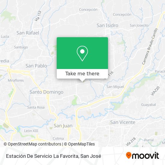 Estación De Servicio La Favorita map