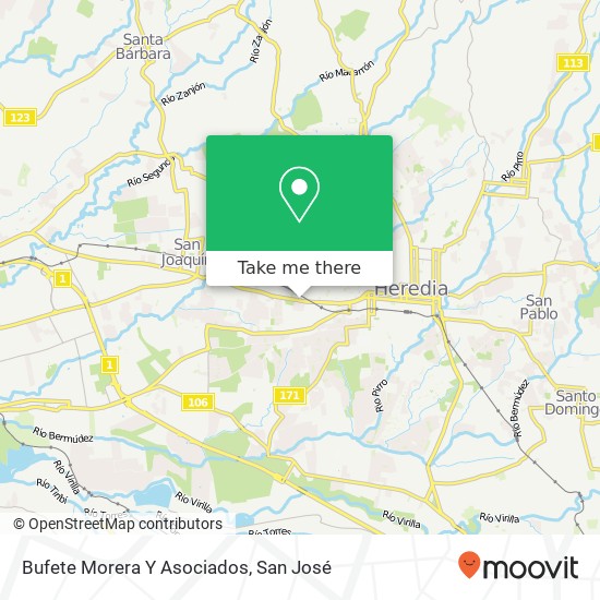 Bufete Morera Y Asociados map
