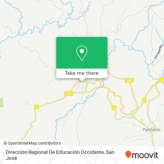 Dirección Regional De Educación Occidente map