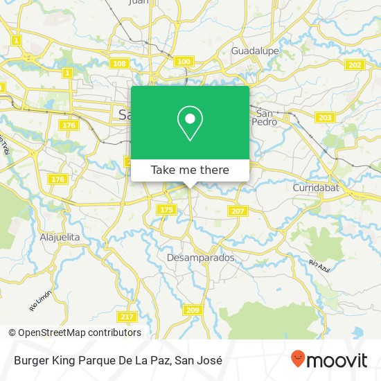 Burger King Parque De La Paz map