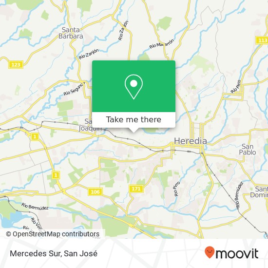 Mercedes Sur map