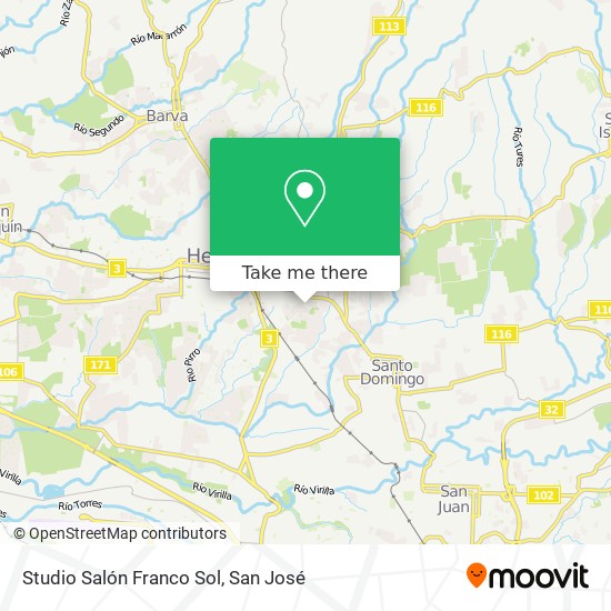 Mapa de Studio Salón Franco Sol