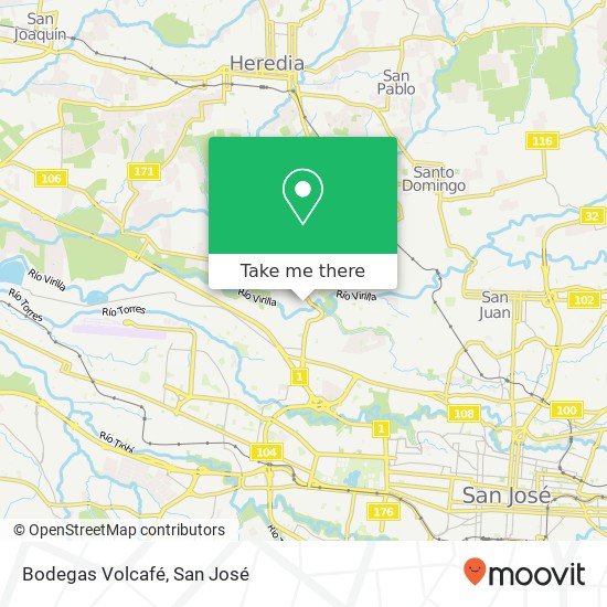 Bodegas Volcafé map