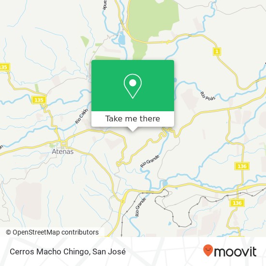 Cerros Macho Chingo map