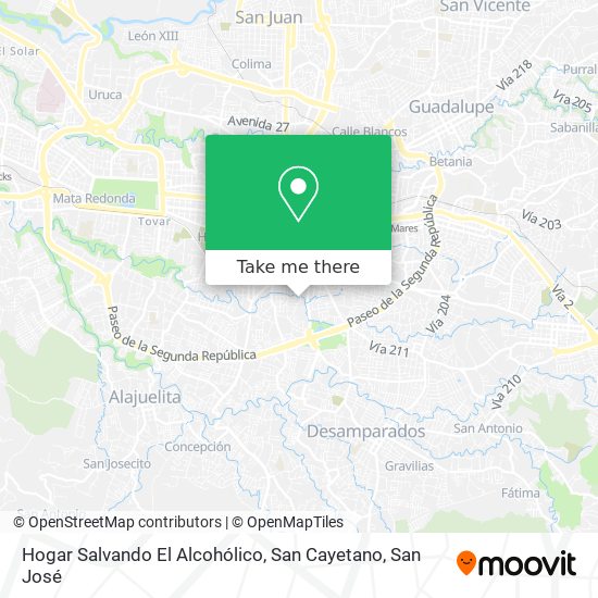 Hogar Salvando El Alcohólico, San Cayetano map