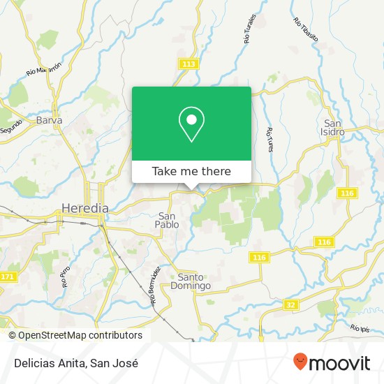 Delicias Anita map