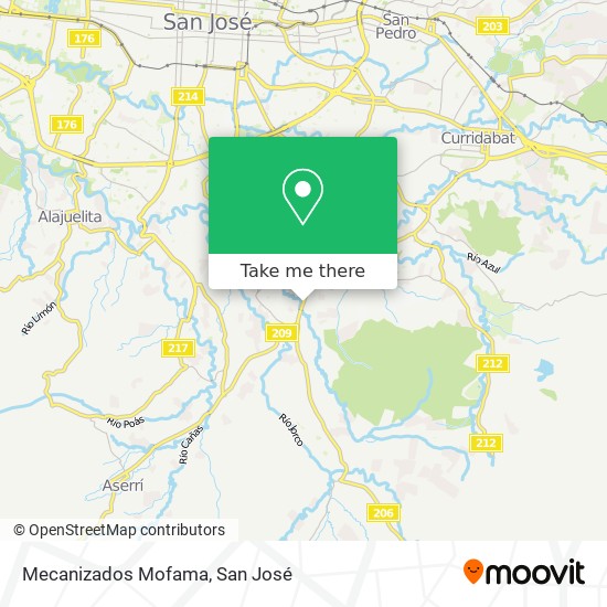 Mecanizados Mofama map