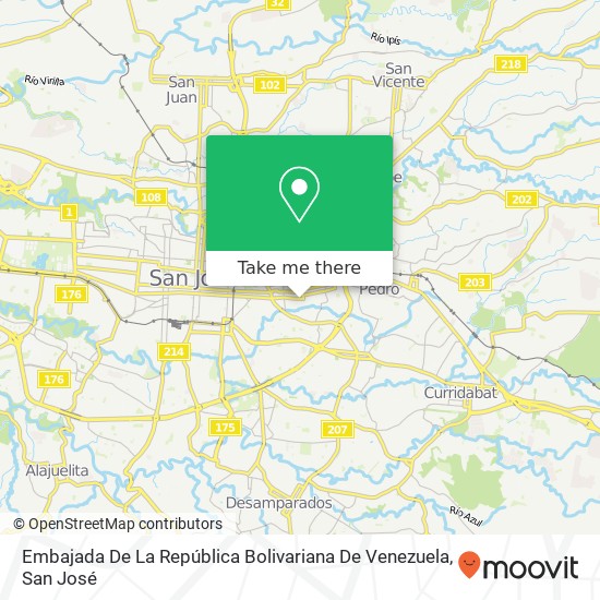 Embajada De La República Bolivariana De Venezuela map