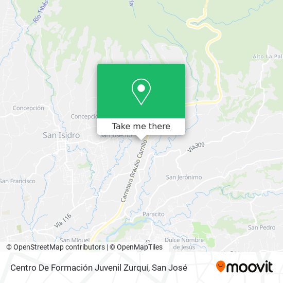 Centro De Formación Juvenil Zurquí map