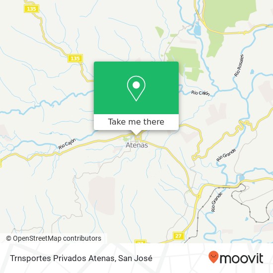 Mapa de Trnsportes Privados Atenas