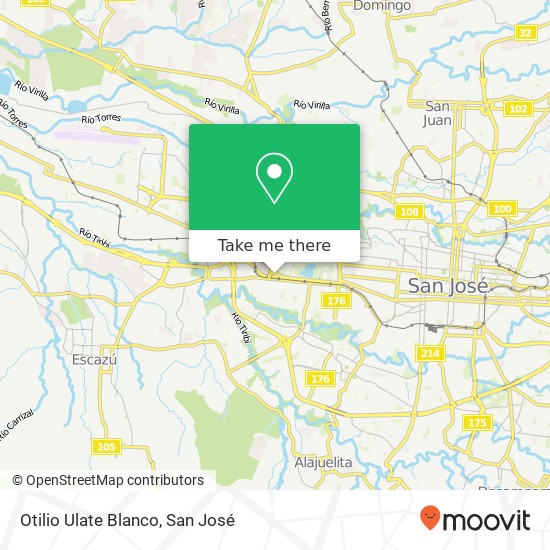 Otilio Ulate Blanco map