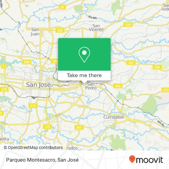 Parqueo Montesacro map