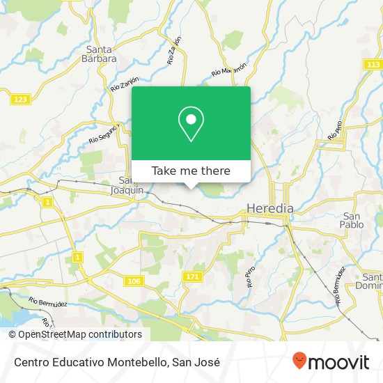 Mapa de Centro Educativo Montebello